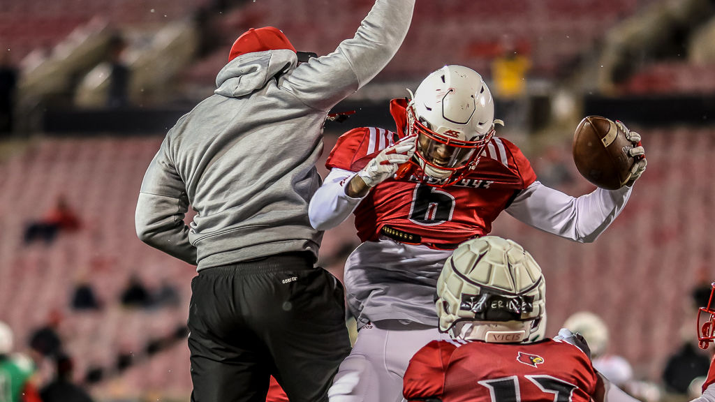 U of L spring game - Bryan Brown and Russ Yeast 3-8-19